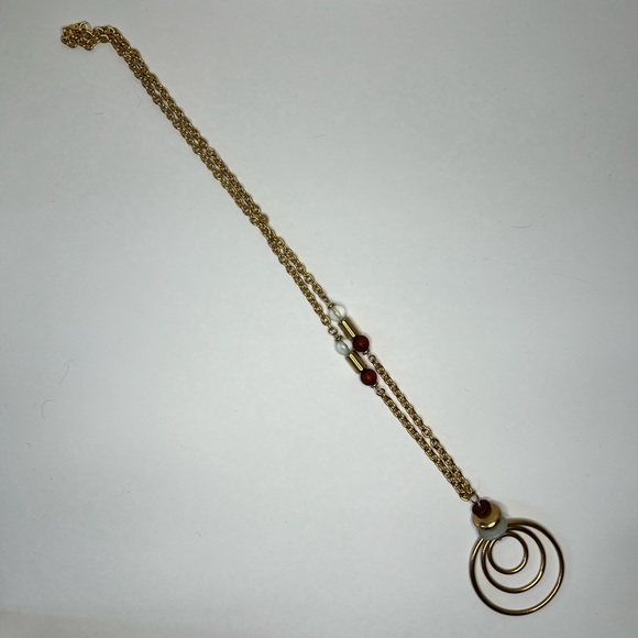 Modern 16” gold toned necklace - Picture 4 of 7